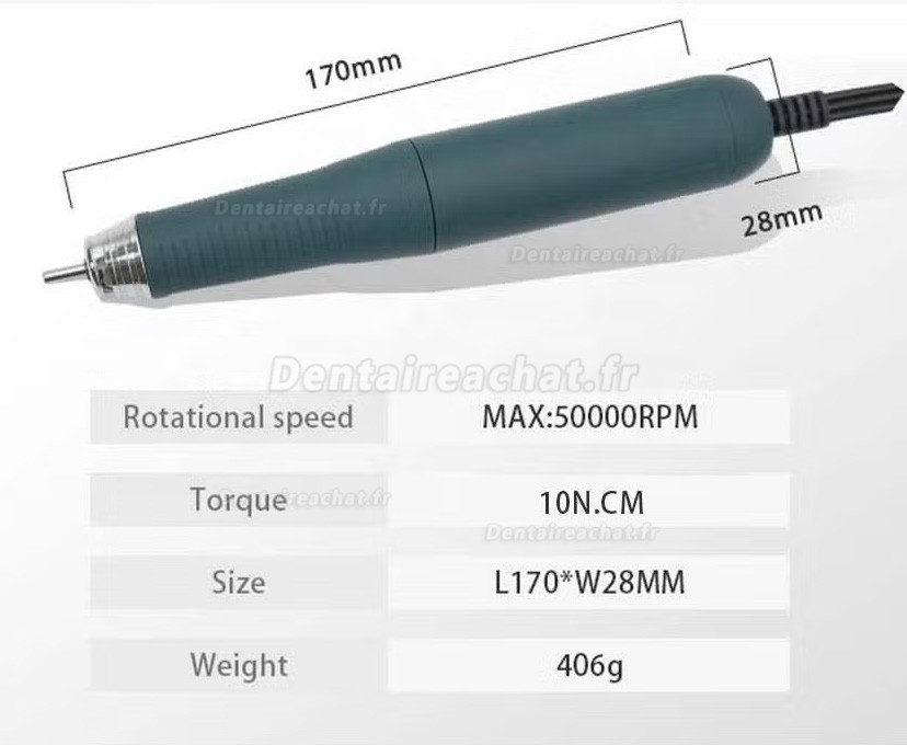 Micromoteur de laboratoire dentaire AI-TE® AT-CM-031 avec pièce à main sans balais AT-A1 50K tr/min